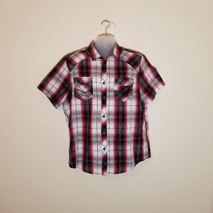 Rerun button front shirt